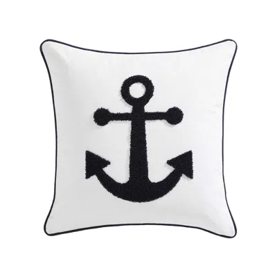 Nautica Anchor Loop Cotton Decorative Pillow In Black