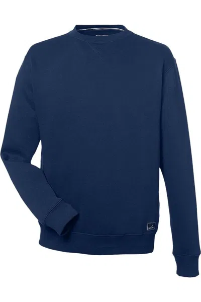 Nautica Anchor Fleece Crewneck Sweatshirt In Blue