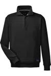 Nautica Anchor Fleece Quarter-zip Sweatshirt In Black