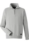 Nautica Anchor Fleece Quarter-zip Sweatshirt In Gray