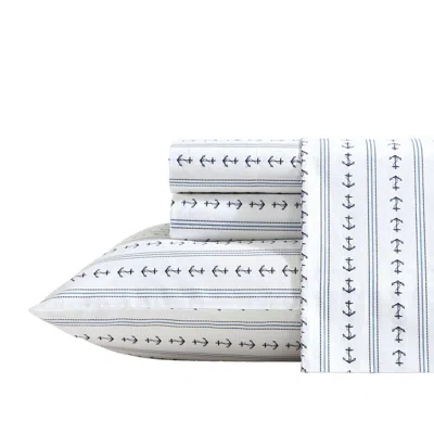 Nautica Anchor Lines Blue King Sheet Set