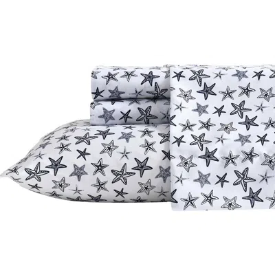 Nautica Annie Geo Cooling Microfiber Sheet Set In Blue
