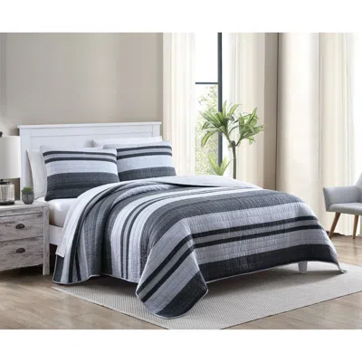Nautica Ardmoore Grey King Quilt Sham Set In Gray