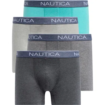 Nautica Assorted 4-pack Heathered Boxer Briefs In Gray