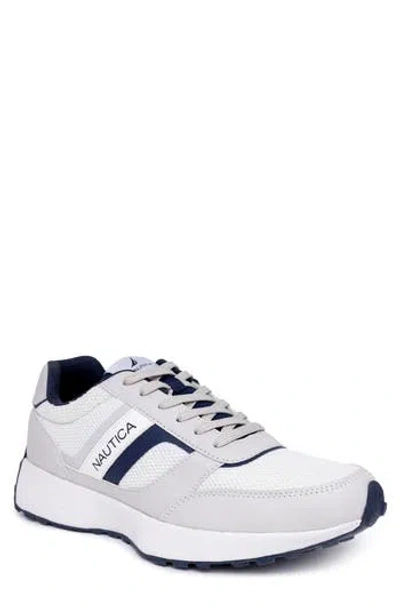 Nautica Athletic Sneaker In White/navy