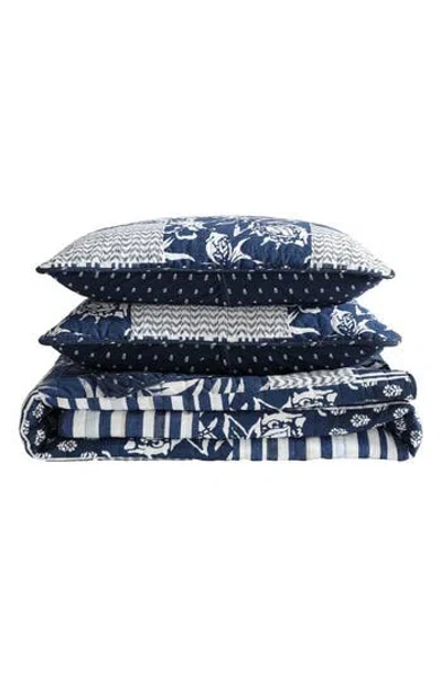 Nautica Avalon Patchwork Queen Quilt Set In Navy