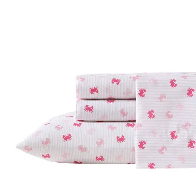 Nautica Axton Crab Pink Queen Sheet Set