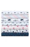 Nautica Axton Crab Print Microfiber Sheet Set In Pink