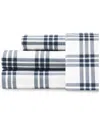 Nautica Basic Plaid 3pc Dusted Indigo Sheet Set In Multi