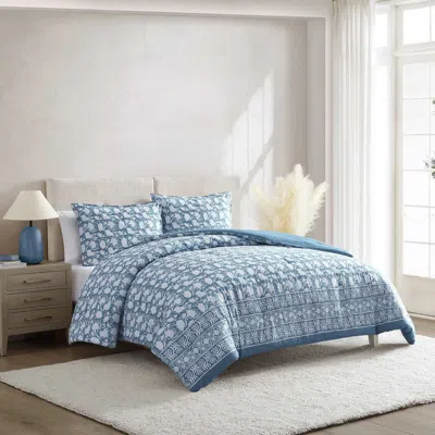 Nautica Bayport Floral Blue King Comforter Set