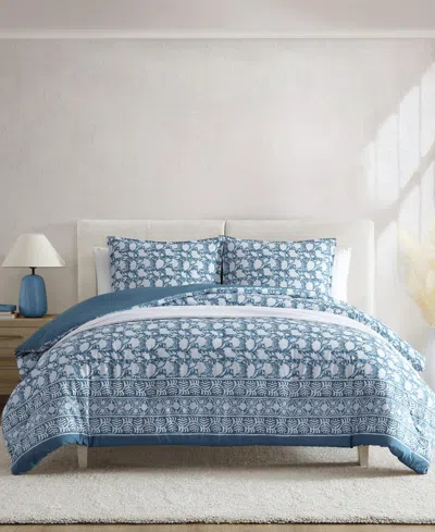 Nautica Bayport Floral Cotton Reversible 3-pc. Comforter Set, Full/queen