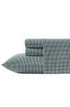 Nautica Bayside Gingham Flannel Sheet Set In Green