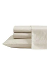 Nautica Bayview Solid 200 Thread Count Cotton Percale Sheet Set In Brown