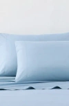 Nautica Bayview Solid 200 Thread Count Cotton Percale Sheet Set In Blue