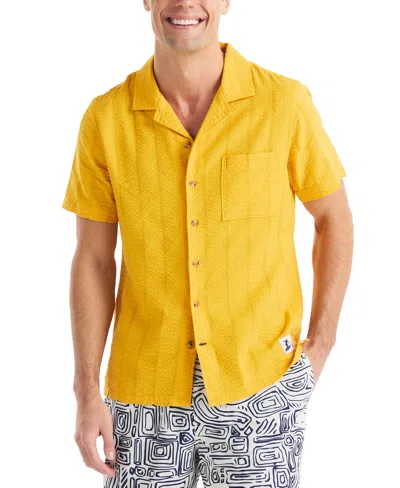 Nautica Beach Boys X  Men's Seersucker Camp Short-sleeve Shirt