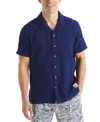 Nautica Beach Boys X  Men's Seersucker Camp Short-sleeve Shirt