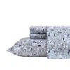 Nautica Beach Collage Cooling Microfiber Sheet Set In Blue