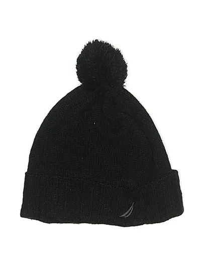 Pre-owned Nautica Beanie Hat In Black
