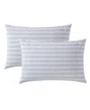 Nautica Beaux Stripe Cotton Percale Pillowcase Pair, Standard In Blue