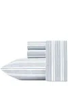 Nautica Beaux Stripe Queen Sheet Set Bedding In Blue