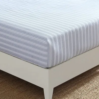 Nautica Beaux Striped Blue King Fitted Sheet