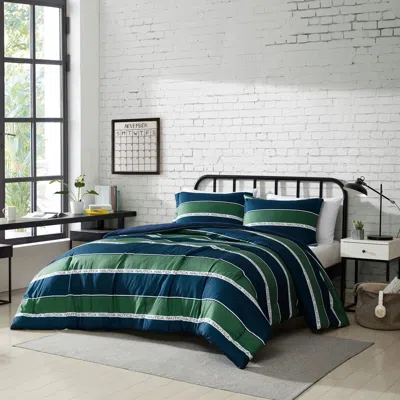 Nautica Bellcastle Navy Twin/twin Xl Comforter-sham Set In White