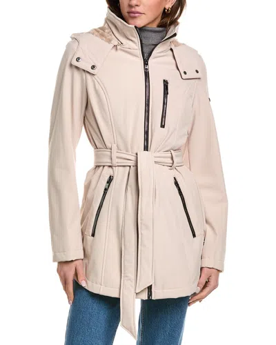Nautica Belted Softshell Jacket In Pink