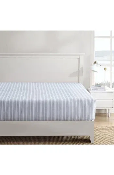 Nautica Beux Stripe 200 Thread Count Fitted Sheet In Blue