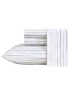 Nautica 200 Thread Count Beaux Stripe Cotton Percale Sheet Set In Twine/navy