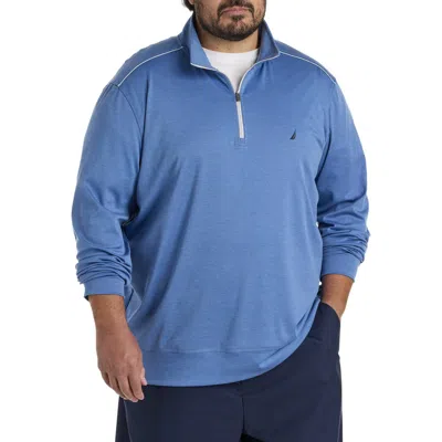 Nautica Big & Tall 1/4-zip Sweatshirt In Blue