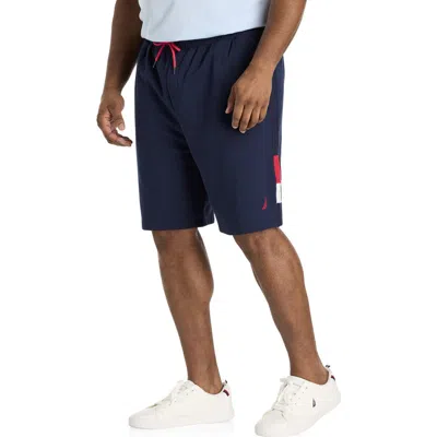 Nautica Big & Tall Active Knit Performance Shorts In Navy