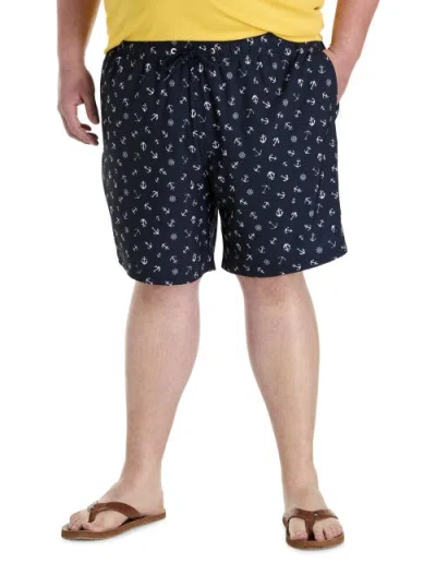 Nautica Big & Tall Anchor Print Swim Trunks