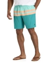 Nautica Big & Tall Colorblocked Striped Board Shorts In Poolsdaqua