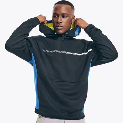Nautica Big & Tall Competition Pullover Hoodie In Black