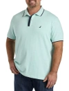 Nautica Big & Tall Contrast-tipped Polo Shirt In Sea Water Blue