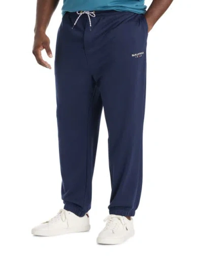 Nautica Big & Tall Fleece Joggers In Blue