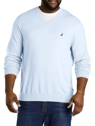 Nautica Big & Tall Navtech Crewneck Sweater In Skyway