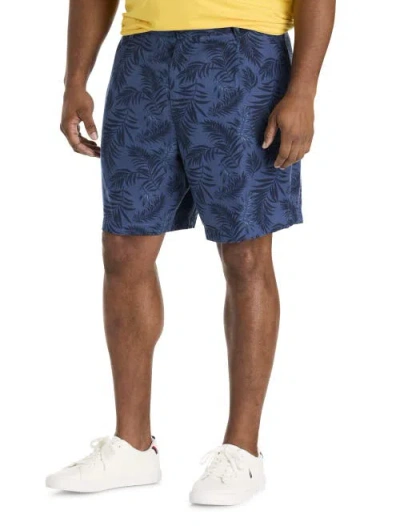 Nautica Big & Tall Pull-on Striped Shorts In Blue