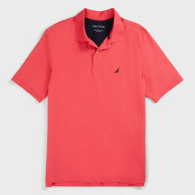 Nautica Big & Tall Stretch Mesh Polo In Pink