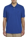 Nautica Big & Tall Stretch Piqué Polo Shirt In Bright Cobalt