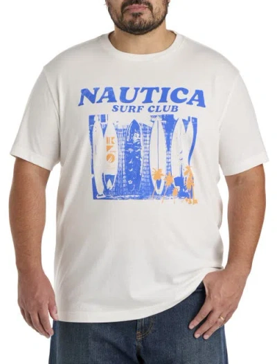 Nautica Big & Tall Surf Club Graphic Tee In White