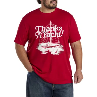Nautica Big & Tall Thanks A Yacht Graphic Tee In Red