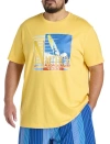 Nautica Big & Tall Windsurfing Graphic Tee In Yellow