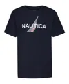 Nautica Big Boys Americana Lockup Short Sleeve T-shirt In Black