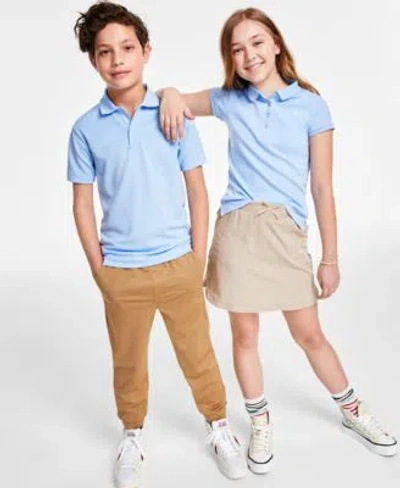 Nautica Kids' Big Boys Big Girls Short Sleeve Polo Shirts Performance Drawstring Jogger Pants Performance Scooter  In Multi