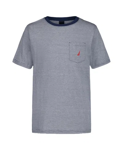 Nautica Kids' Big Boys Classic Crewneck Short Sleeve T-shirt In Gray