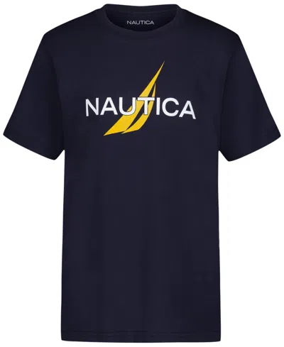 Nautica Kids' Big Boys Crewneck Short Sleeve T-shirt In Blue