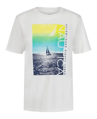 Nautica Kids' Big Boys Cruising Short Sleeve T-shirt In White