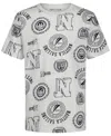 Nautica Big Boys Mixed Print Short Sleeve T-shirt In Gray