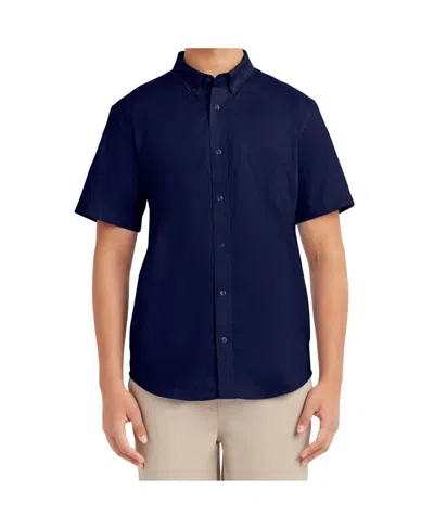 Nautica Kids' Big Boys Short Sleeve Performance Woven Shirt In Navy